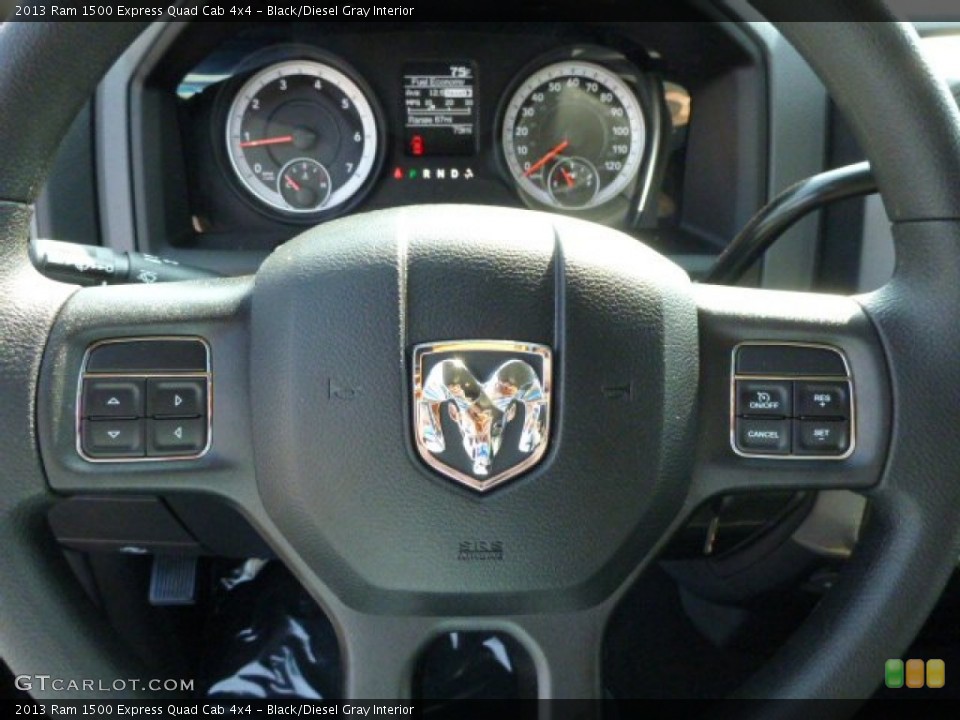 Black/Diesel Gray Interior Steering Wheel for the 2013 Ram 1500 Express Quad Cab 4x4 #79570369