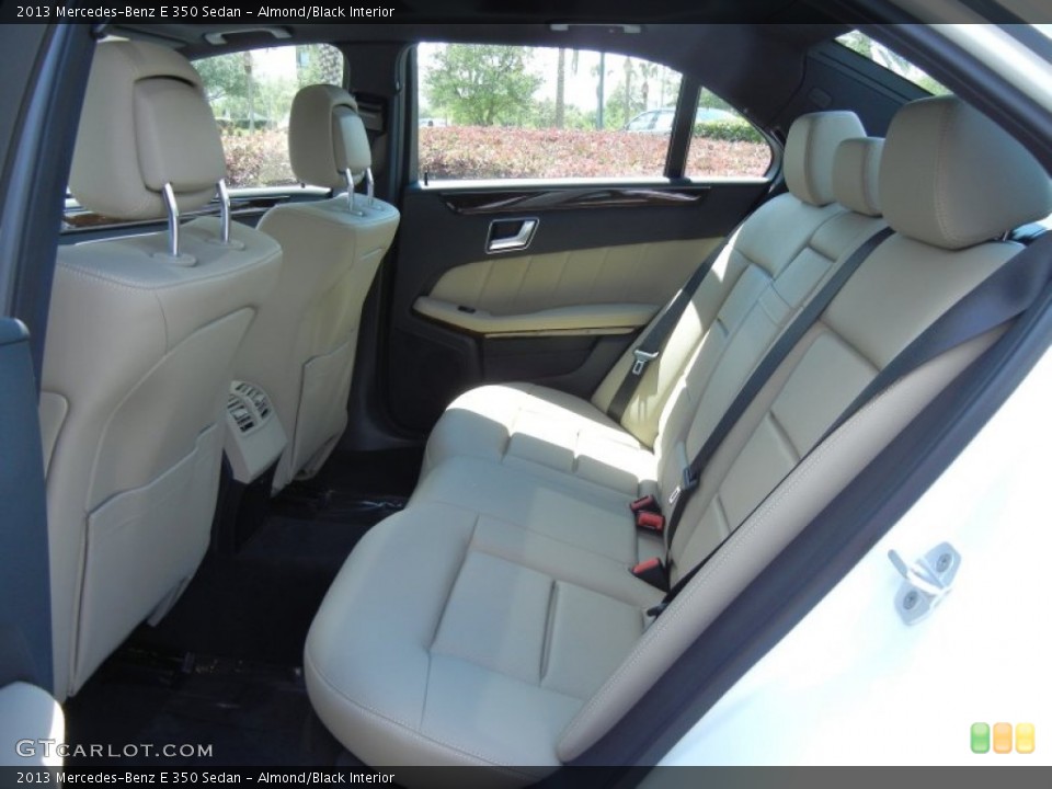 Almond/Black Interior Rear Seat for the 2013 Mercedes-Benz E 350 Sedan #79572769