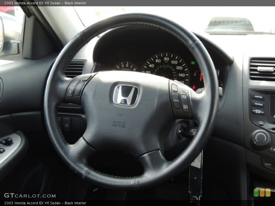 Black Interior Steering Wheel for the 2003 Honda Accord EX V6 Sedan #79573672