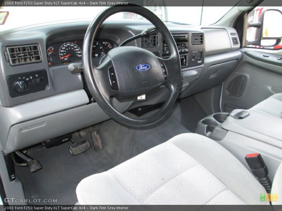 Dark Flint Grey Interior Prime Interior for the 2003 Ford F250 Super Duty XLT SuperCab 4x4 #79574281