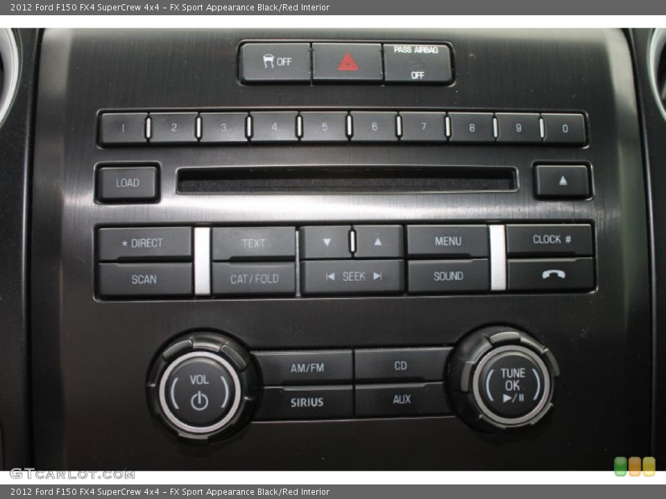 FX Sport Appearance Black/Red Interior Controls for the 2012 Ford F150 FX4 SuperCrew 4x4 #79577675