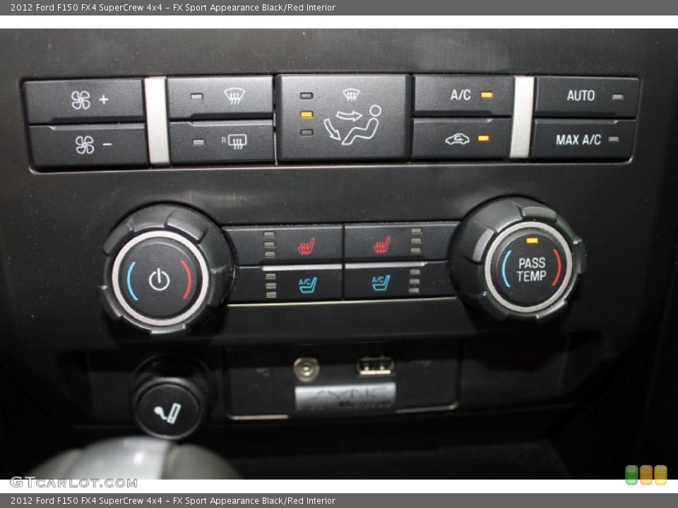FX Sport Appearance Black/Red Interior Controls for the 2012 Ford F150 FX4 SuperCrew 4x4 #79577696