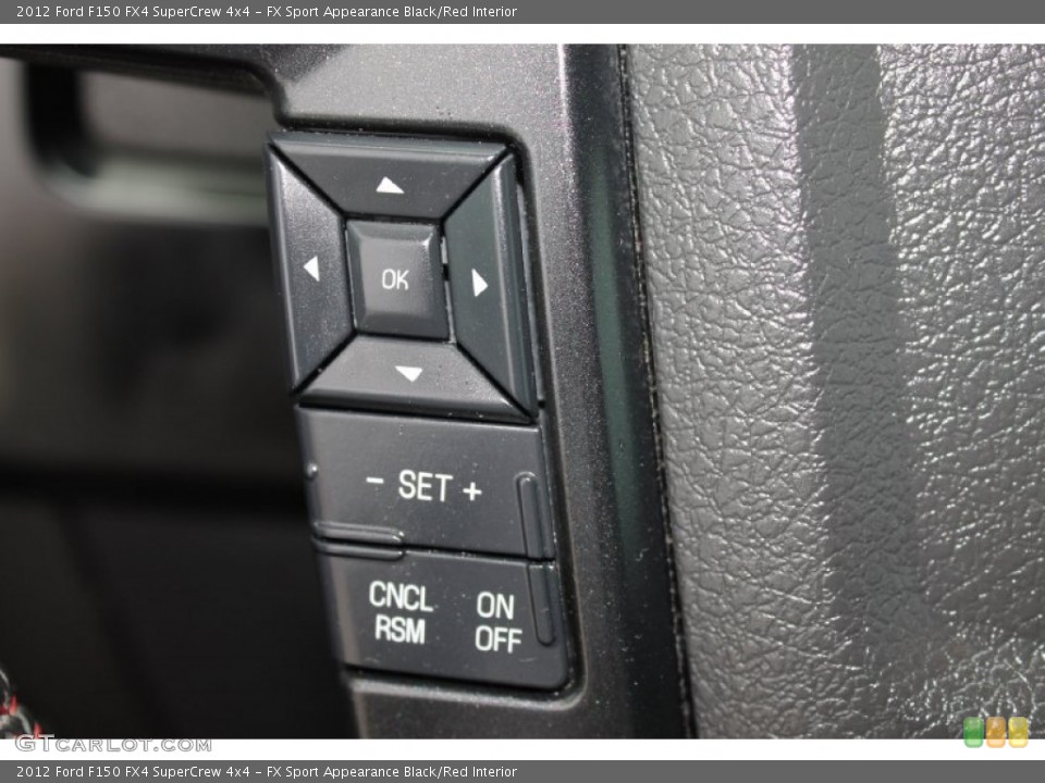 FX Sport Appearance Black/Red Interior Controls for the 2012 Ford F150 FX4 SuperCrew 4x4 #79577816