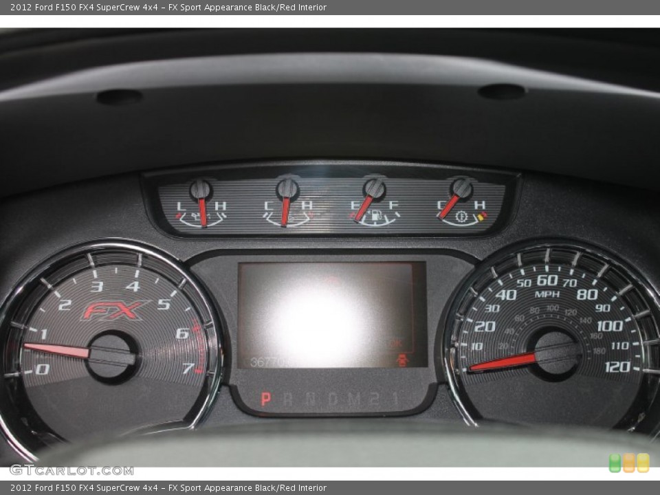 FX Sport Appearance Black/Red Interior Gauges for the 2012 Ford F150 FX4 SuperCrew 4x4 #79577833
