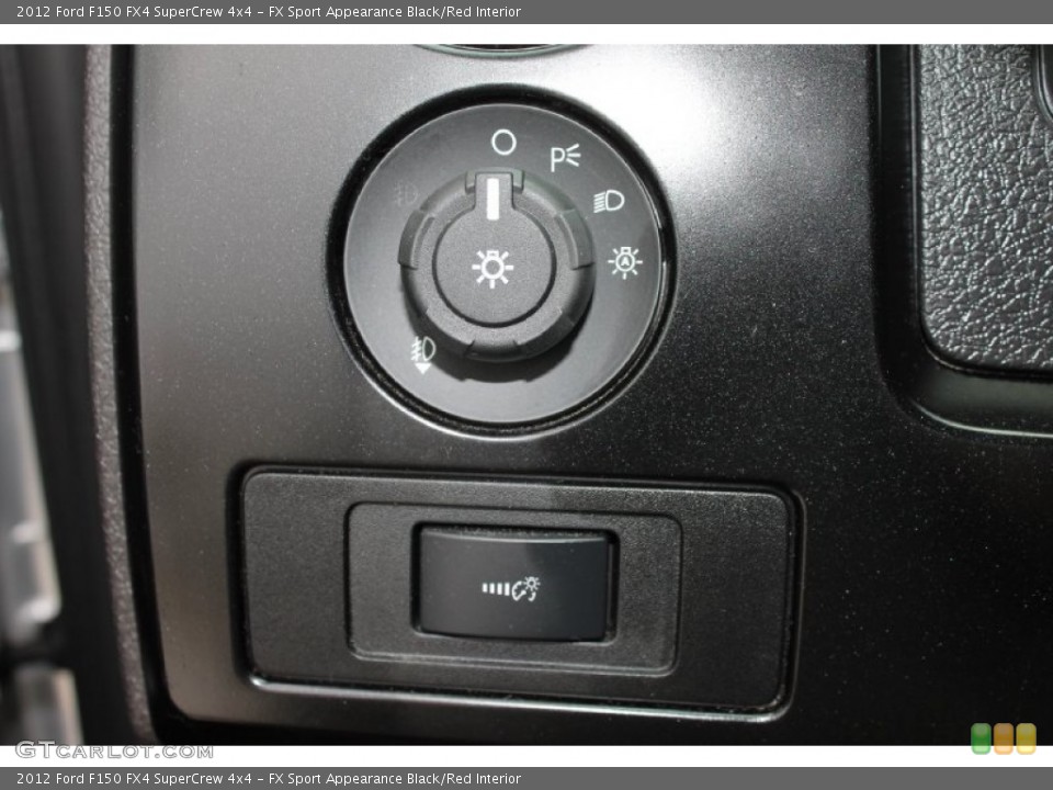 FX Sport Appearance Black/Red Interior Controls for the 2012 Ford F150 FX4 SuperCrew 4x4 #79577854
