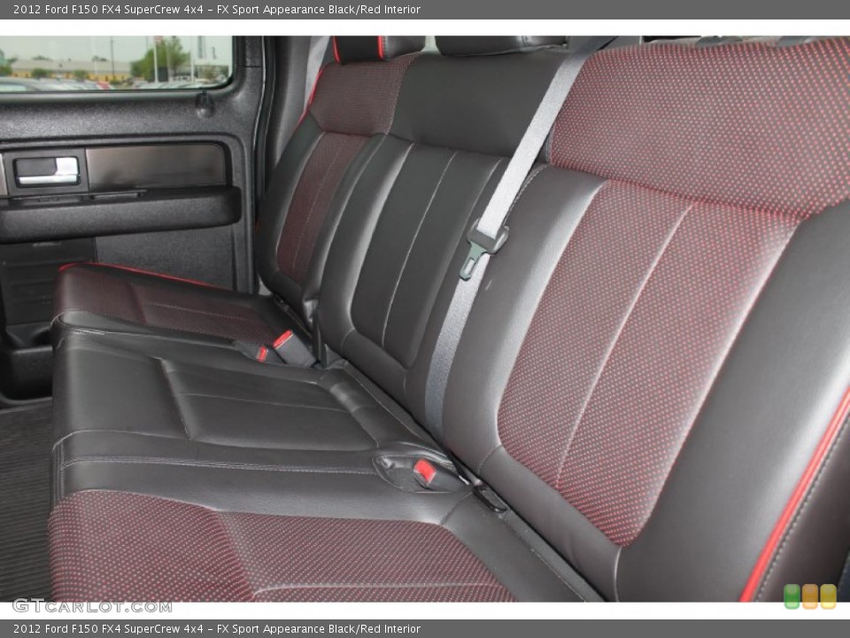 FX Sport Appearance Black/Red Interior Rear Seat for the 2012 Ford F150 FX4 SuperCrew 4x4 #79577920