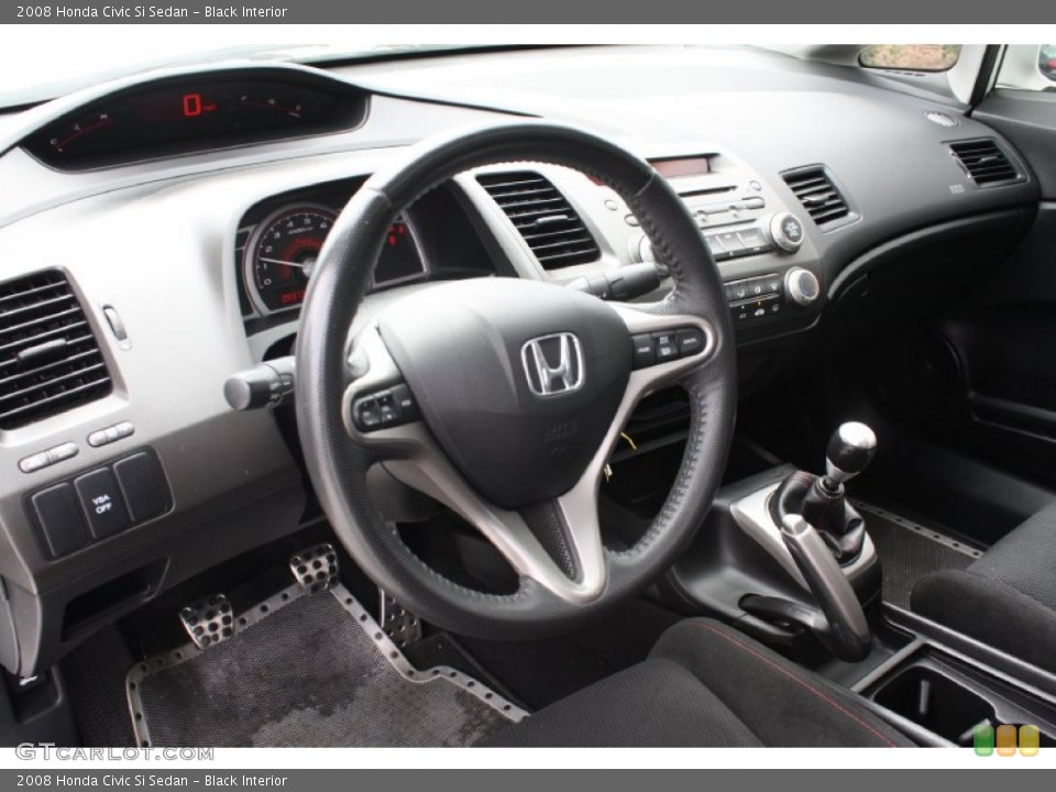 Black Interior Dashboard for the 2008 Honda Civic Si Sedan #79578358