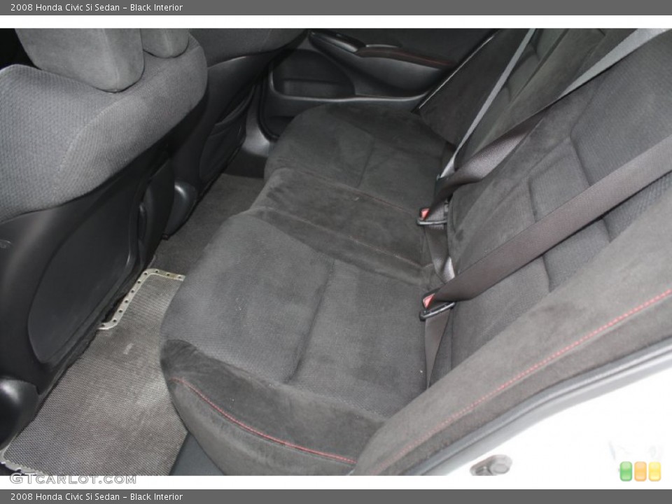 Black Interior Rear Seat for the 2008 Honda Civic Si Sedan #79578655
