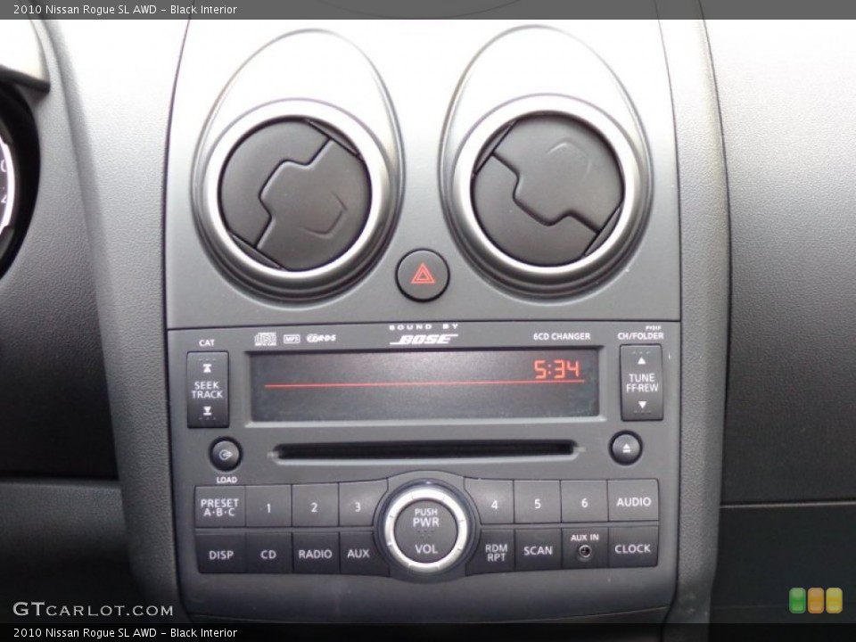 Black Interior Controls for the 2010 Nissan Rogue SL AWD #79581965