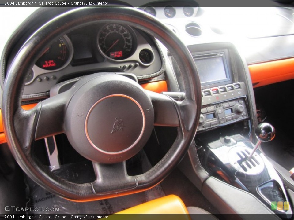 Orange/Black Interior Steering Wheel for the 2004 Lamborghini Gallardo Coupe #79582027