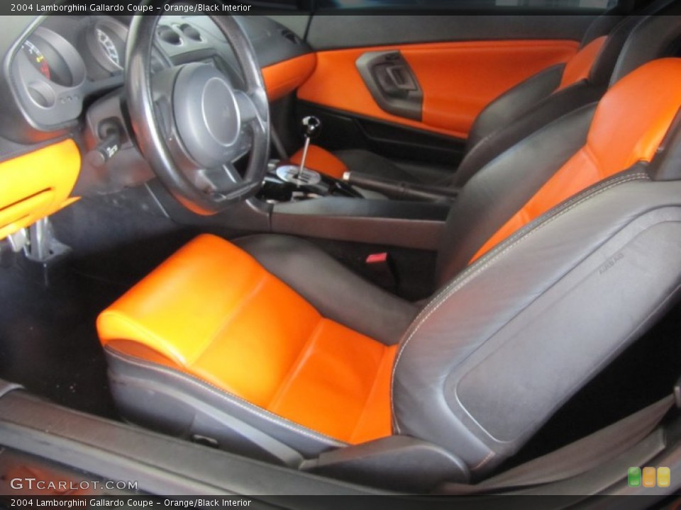 Orange/Black 2004 Lamborghini Gallardo Interiors