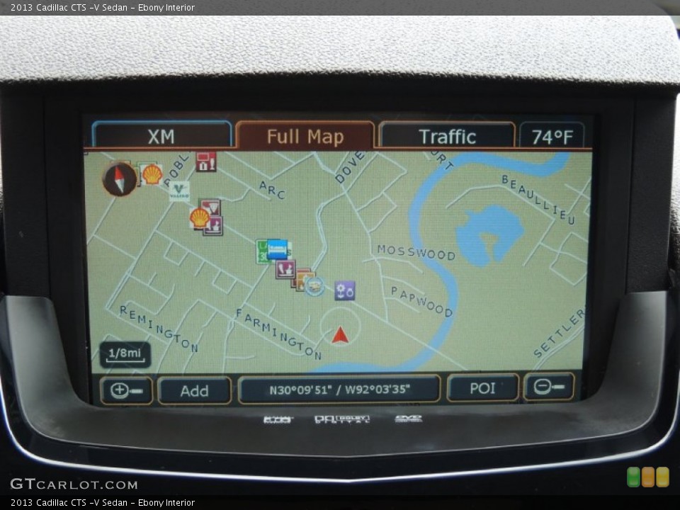 Ebony Interior Navigation for the 2013 Cadillac CTS -V Sedan #79584154