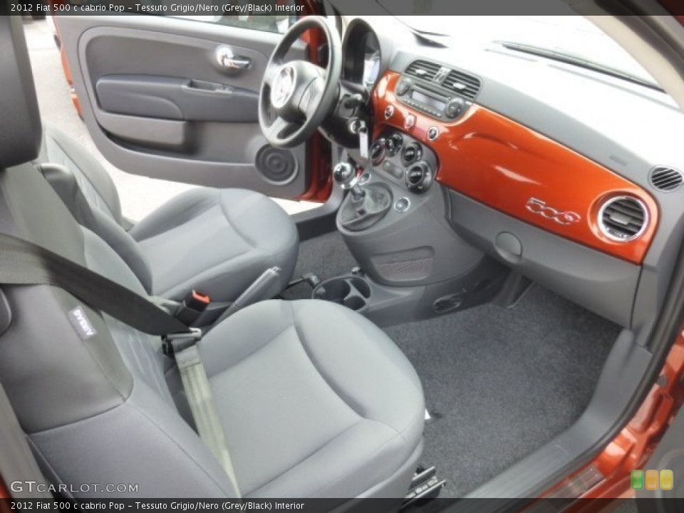 Tessuto Grigio/Nero (Grey/Black) Interior Photo for the 2012 Fiat 500 c cabrio Pop #79584571