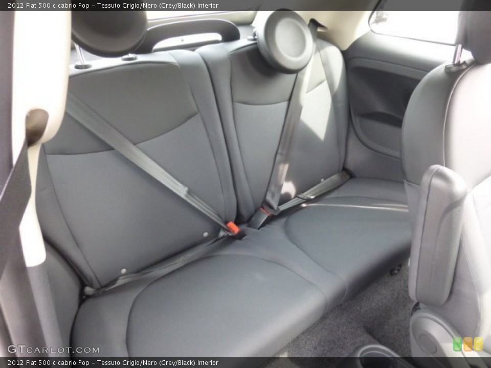 Tessuto Grigio/Nero (Grey/Black) Interior Rear Seat for the 2012 Fiat 500 c cabrio Pop #79584603