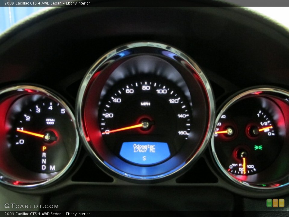 Ebony Interior Gauges for the 2009 Cadillac CTS 4 AWD Sedan #79589788