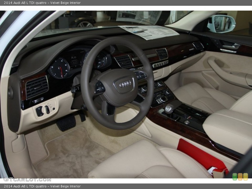 Velvet Beige Interior Prime Interior for the 2014 Audi A8 L TDI quattro #79589892