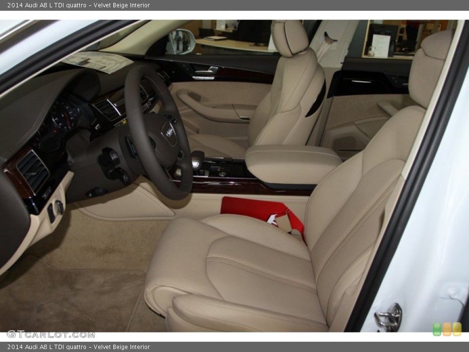 Velvet Beige Interior Front Seat for the 2014 Audi A8 L TDI quattro #79589914