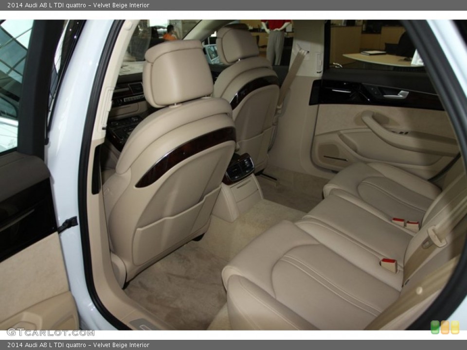 Velvet Beige Interior Rear Seat for the 2014 Audi A8 L TDI quattro #79589932