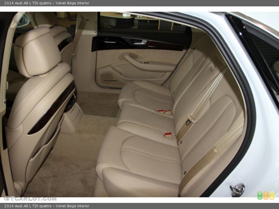 Velvet Beige Interior Rear Seat for the 2014 Audi A8 L TDI quattro #79589949