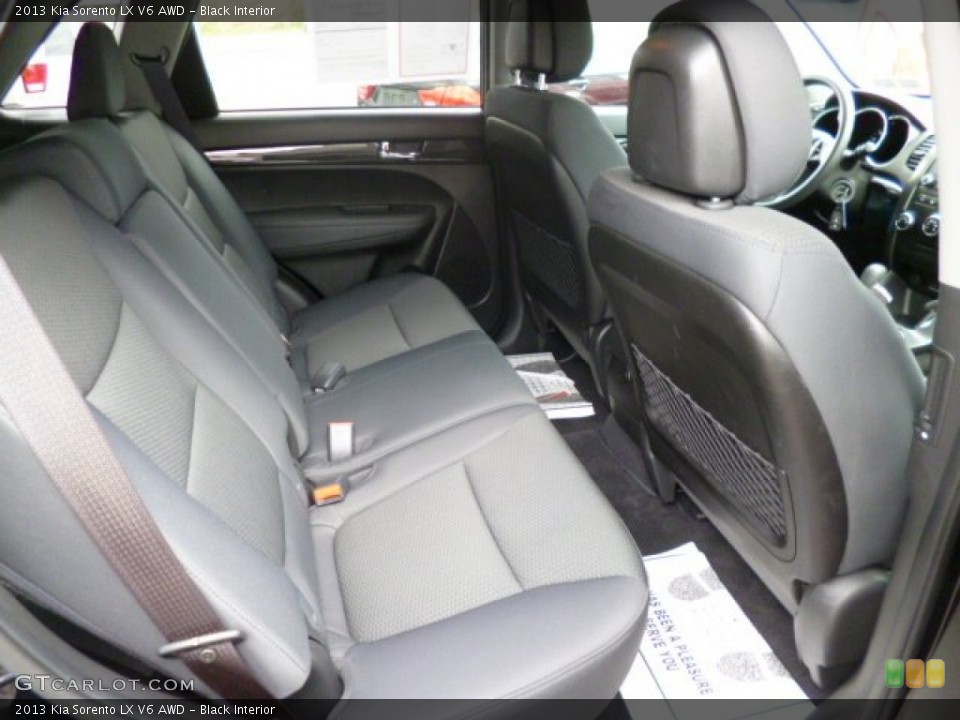 Black Interior Rear Seat for the 2013 Kia Sorento LX V6 AWD #79592800