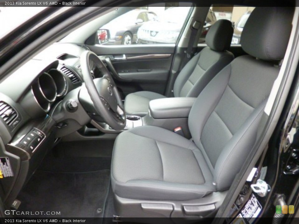 Black Interior Front Seat for the 2013 Kia Sorento LX V6 AWD #79592875
