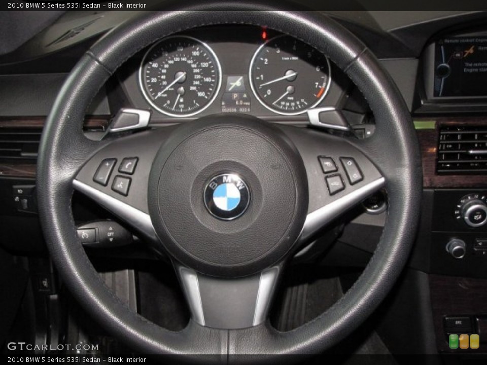 Black Interior Steering Wheel for the 2010 BMW 5 Series 535i Sedan #79596667