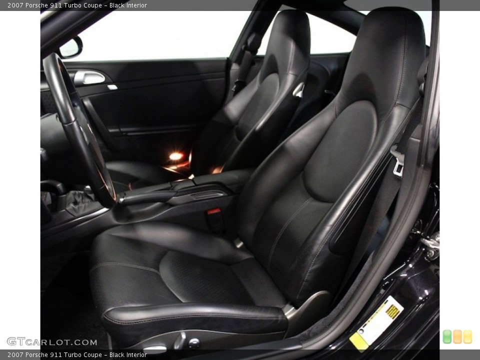 Black Interior Front Seat for the 2007 Porsche 911 Turbo Coupe #79598473