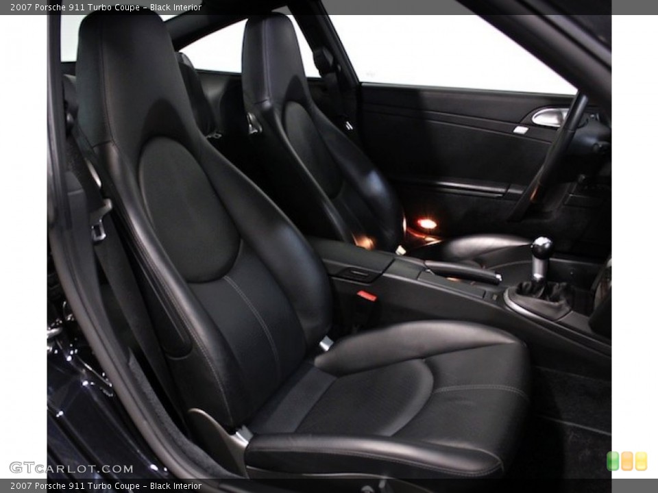 Black Interior Front Seat for the 2007 Porsche 911 Turbo Coupe #79598489
