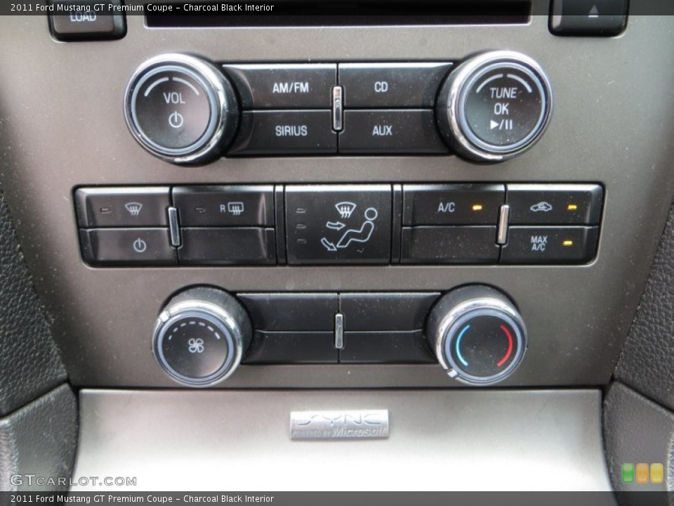 Charcoal Black Interior Controls for the 2011 Ford Mustang GT Premium Coupe #79599463