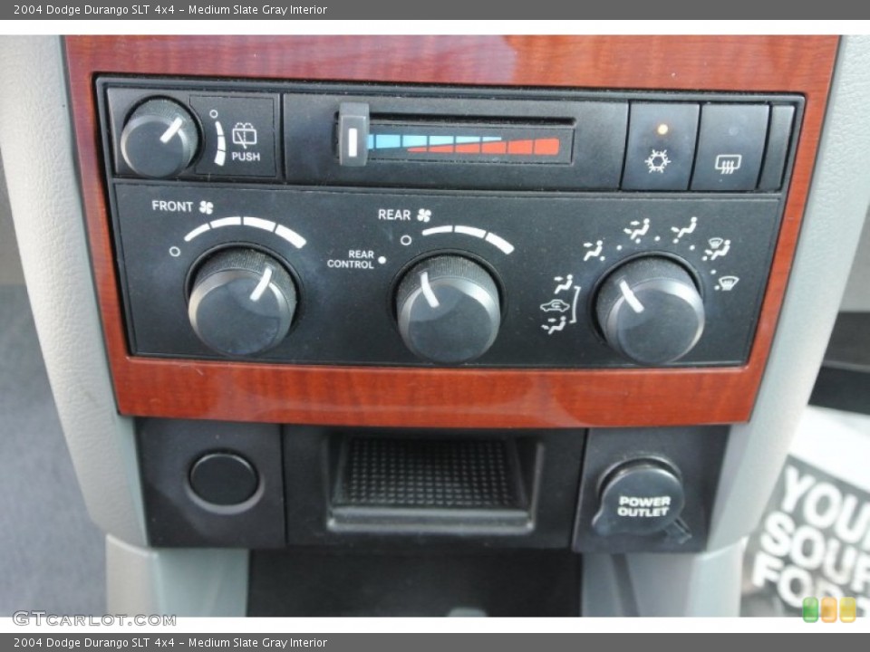Medium Slate Gray Interior Controls for the 2004 Dodge Durango SLT 4x4 #79600674