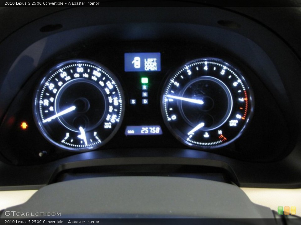 Alabaster Interior Gauges for the 2010 Lexus IS 250C Convertible #79601710