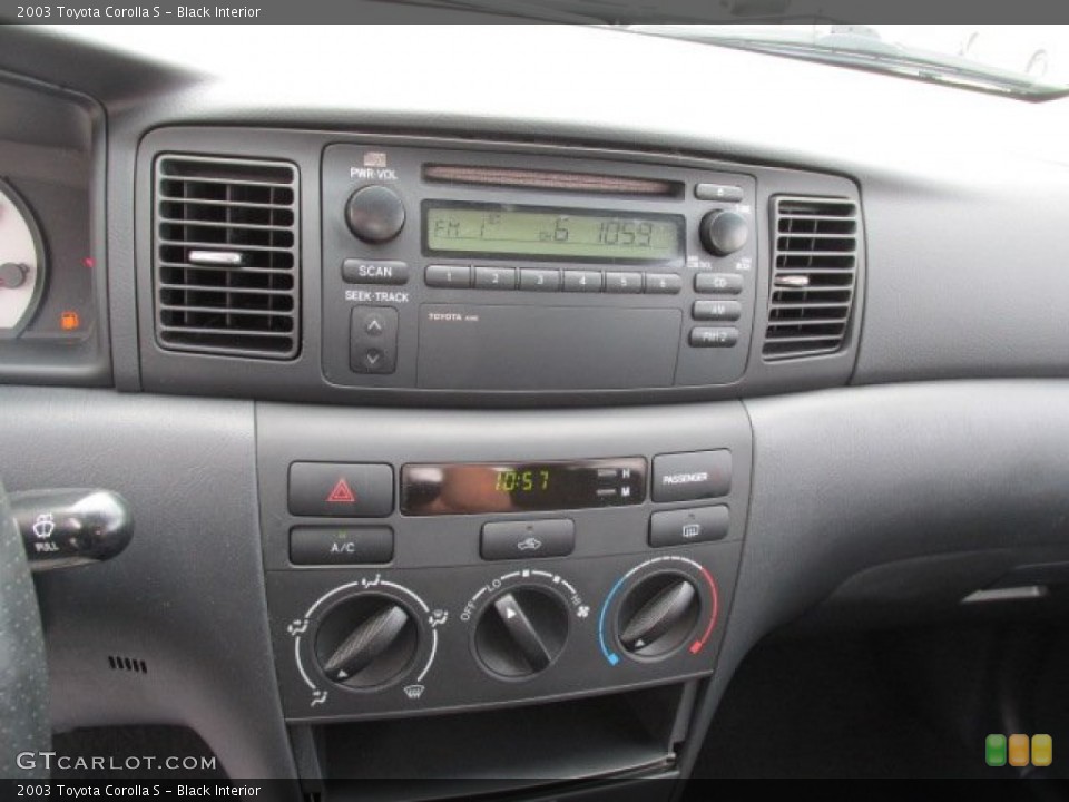 Black Interior Controls for the 2003 Toyota Corolla S #79603484
