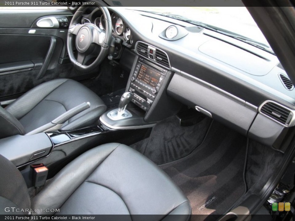 Black Interior Dashboard for the 2011 Porsche 911 Turbo Cabriolet #79604778