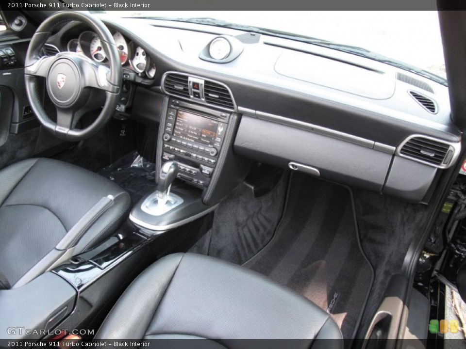 Black Interior Dashboard for the 2011 Porsche 911 Turbo Cabriolet #79604831