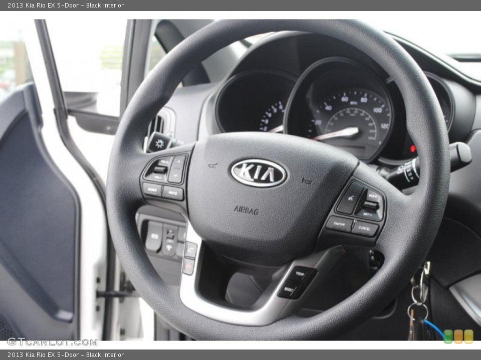 Black Interior Steering Wheel for the 2013 Kia Rio EX 5-Door #79605108