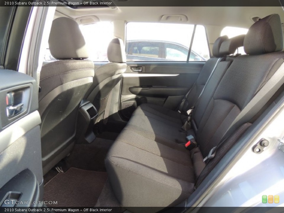 Off Black Interior Rear Seat for the 2010 Subaru Outback 2.5i Premium Wagon #79605109