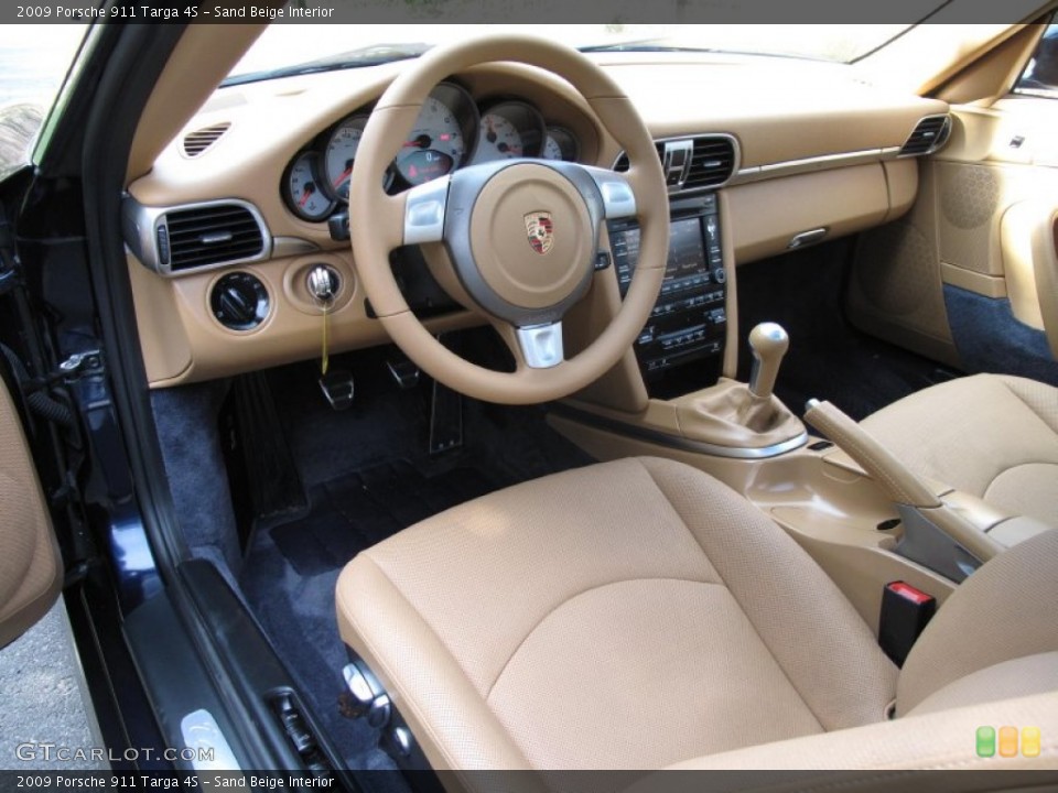 Sand Beige Interior Prime Interior for the 2009 Porsche 911 Targa 4S #79605134