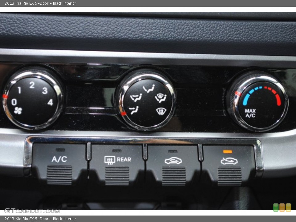 Black Interior Controls for the 2013 Kia Rio EX 5-Door #79605187