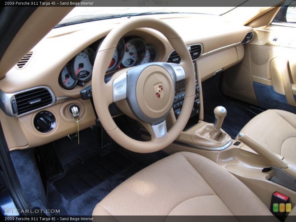 Sand Beige Interior Dashboard for the 2009 Porsche 911 Targa 4S #79605250