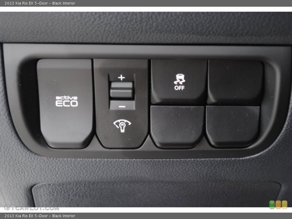 Black Interior Controls for the 2013 Kia Rio EX 5-Door #79605274