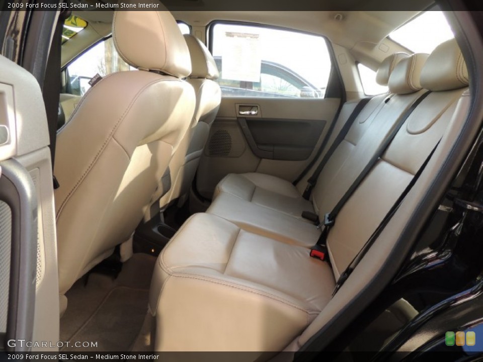 Medium Stone Interior Rear Seat for the 2009 Ford Focus SEL Sedan #79605417