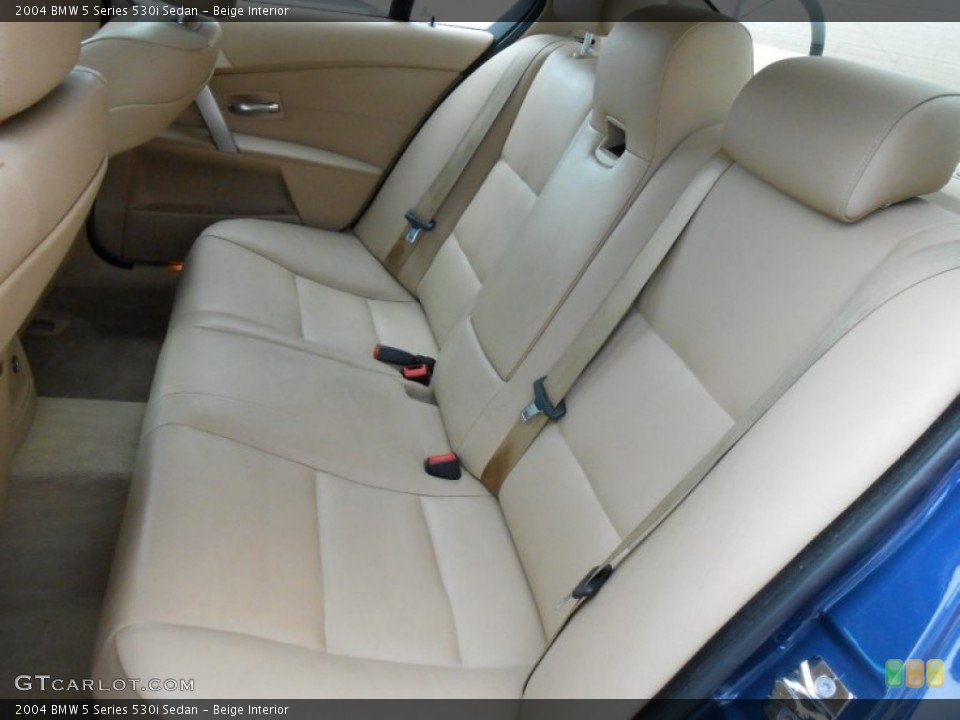 Beige Interior Rear Seat for the 2004 BMW 5 Series 530i Sedan #79608985