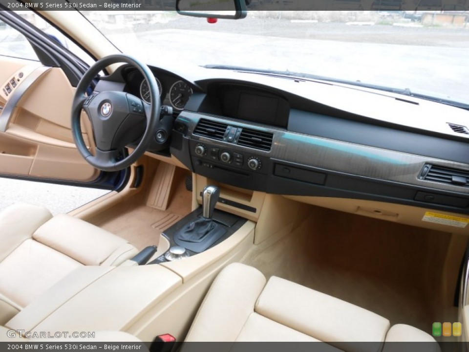 Beige Interior Dashboard for the 2004 BMW 5 Series 530i Sedan #79609059