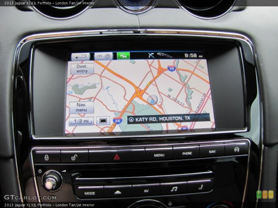London Tan/Jet Interior Navigation for the 2013 Jaguar XJ XJL Portfolio #79609720