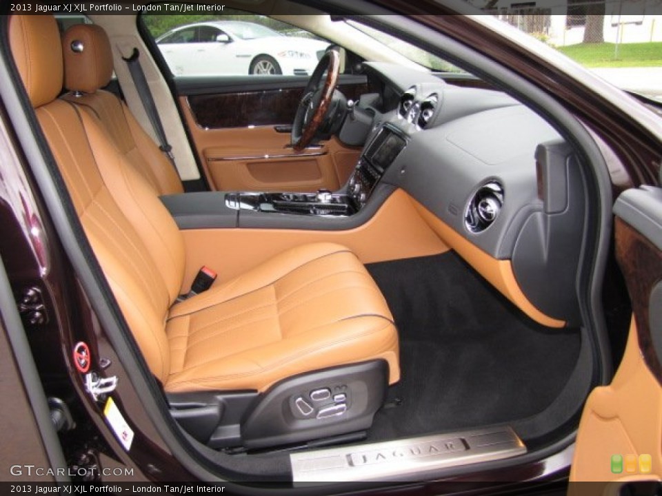 London Tan/Jet Interior Front Seat for the 2013 Jaguar XJ XJL Portfolio #79609827