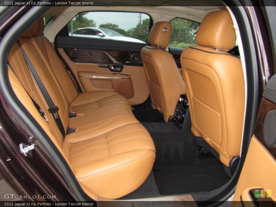 London Tan/Jet Interior Rear Seat for the 2013 Jaguar XJ XJL Portfolio #79609870