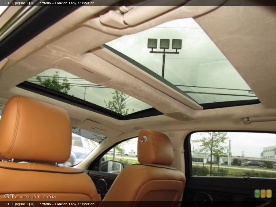 London Tan/Jet Interior Sunroof for the 2013 Jaguar XJ XJL Portfolio #79610055