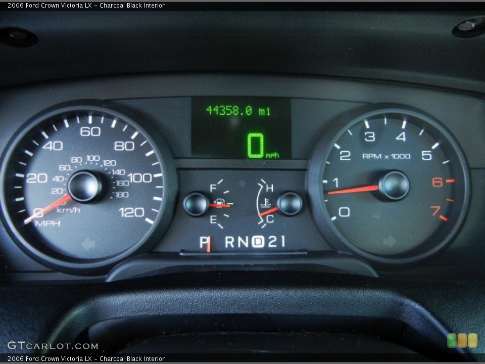 Charcoal Black Interior Gauges For The 2006 Ford Crown