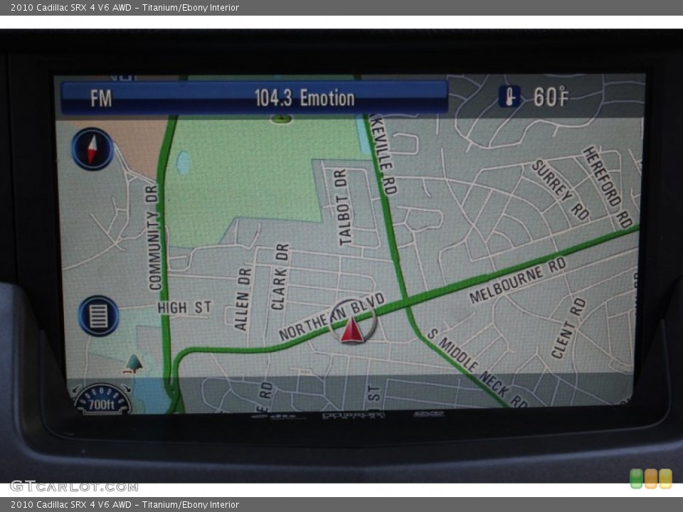 Titanium/Ebony Interior Navigation for the 2010 Cadillac SRX 4 V6 AWD #79610683