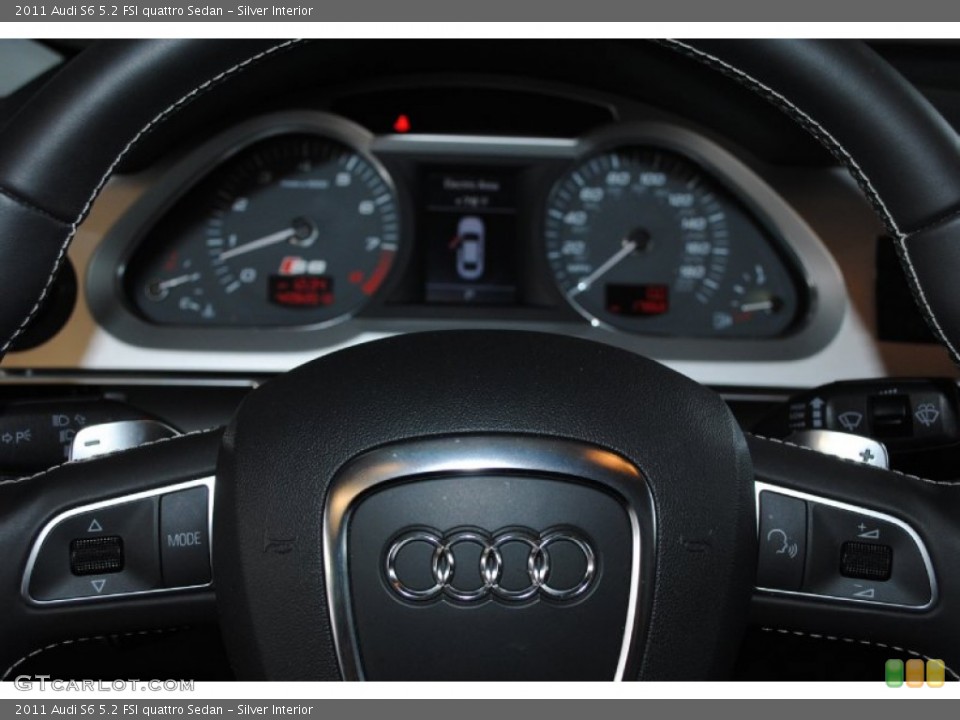 Silver Interior Steering Wheel for the 2011 Audi S6 5.2 FSI quattro Sedan #79615183